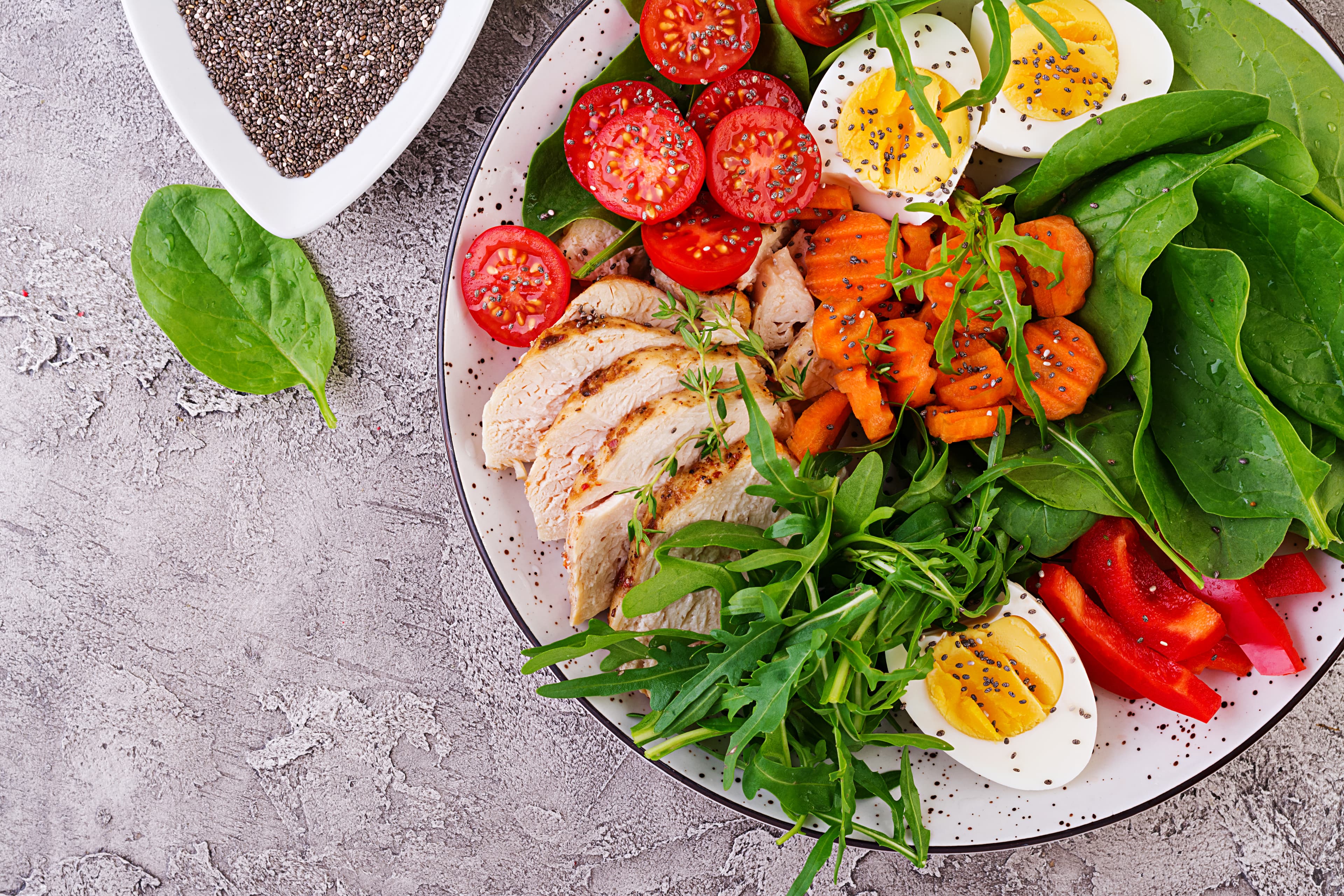 Healthy food background